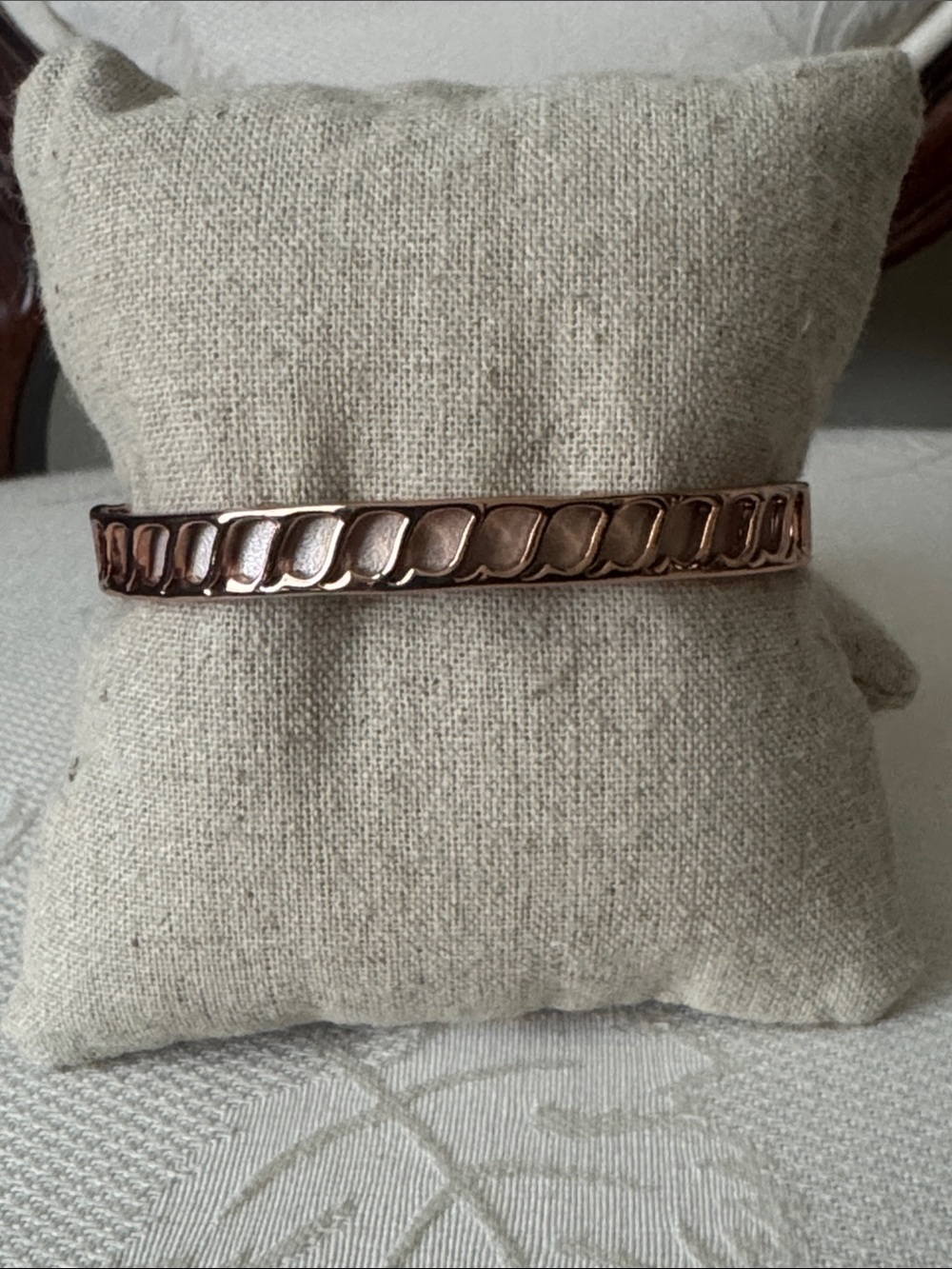 Stella & Dot rose gold and leather